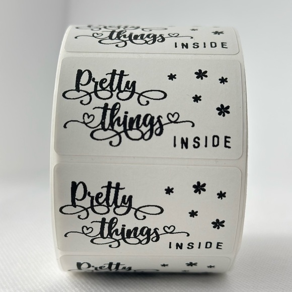 Pretty Things Inside label | Thank you sticker | shipping supplies 2in NEW - Picture 6 of 6